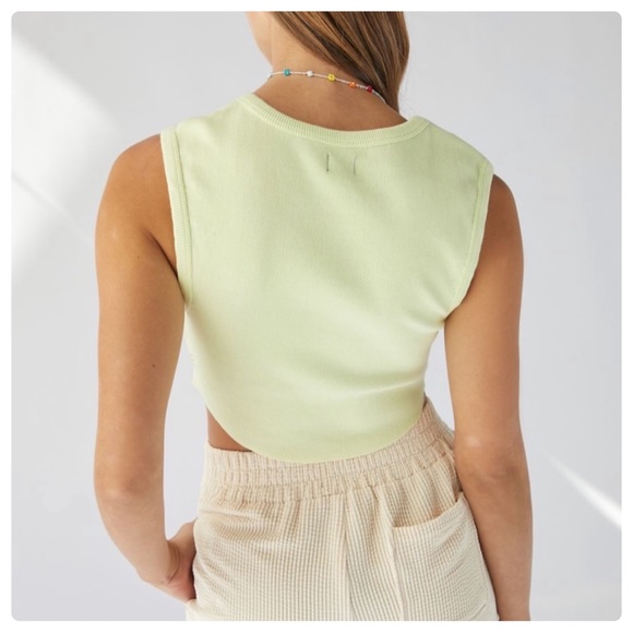 Urban outfitters Bdg willow henly tank top lime white NWT - Picture 3 of 9